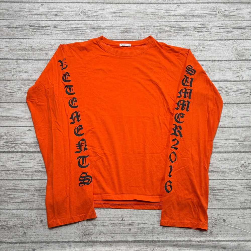 XLARGE T-Shirt Men's XL Orange Chinese Graphics Long Sleeve Streetwear Skater
